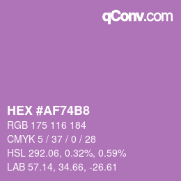 Color code: HEX #AF74B8 | qconv.com