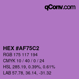 Color code: HEX #AF75C2 | qconv.com