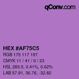 Color code: HEX #AF75C5 | qconv.com