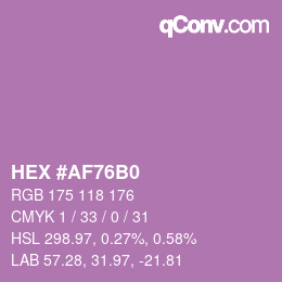 Color code: HEX #AF76B0 | qconv.com