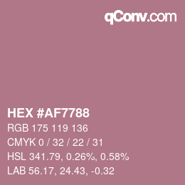 カラーコード: HEX #AF7788 | qconv.com