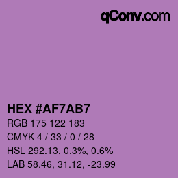 カラーコード: HEX #AF7AB7 | qconv.com