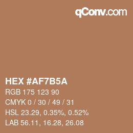 Farbcode: HEX #AF7B5A | qconv.com