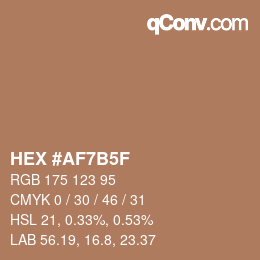 カラーコード: HEX #AF7B5F | qconv.com
