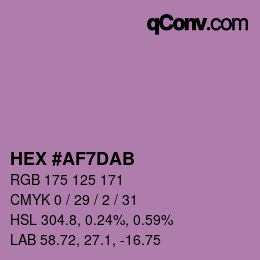 Color code: HEX #AF7DAB | qconv.com