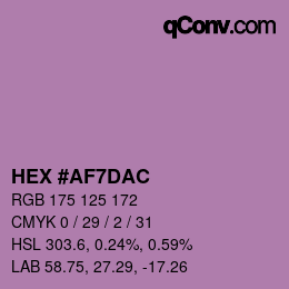 Color code: HEX #AF7DAC | qconv.com