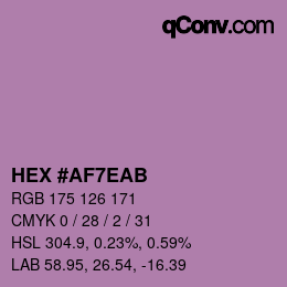 Color code: HEX #AF7EAB | qconv.com