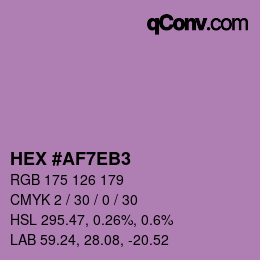 Color code: HEX #AF7EB3 | qconv.com