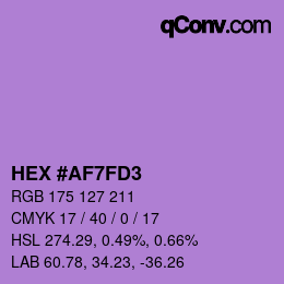 Color code: HEX #AF7FD3 | qconv.com
