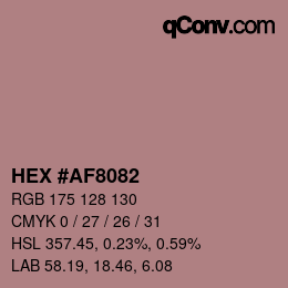 カラーコード: HEX #AF8082 | qconv.com