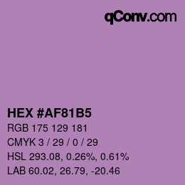 カラーコード: HEX #AF81B5 | qconv.com