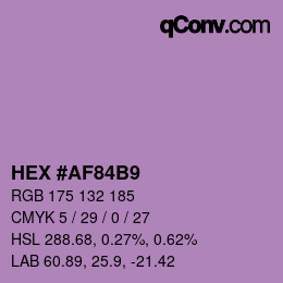 Color code: HEX #AF84B9 | qconv.com