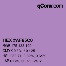 Color code: HEX #AF85C0 | qconv.com