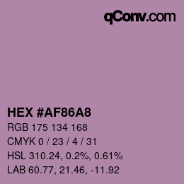 Color code: HEX #AF86A8 | qconv.com
