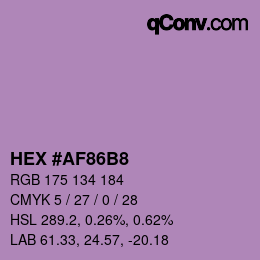 Color code: HEX #AF86B8 | qconv.com