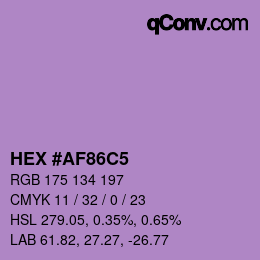 Color code: HEX #AF86C5 | qconv.com