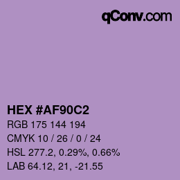 Color code: HEX #AF90C2 | qconv.com