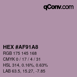 Color code: HEX #AF91A8 | qconv.com