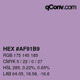 Color code: HEX #AF91B9 | qconv.com