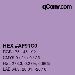 Color code: HEX #AF91C0 | qconv.com