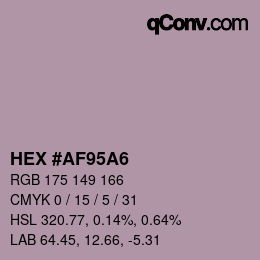 Color code: HEX #AF95A6 | qconv.com