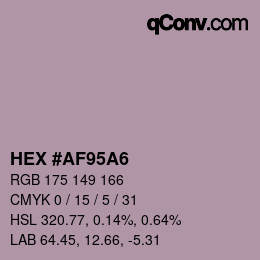 カラーコード: HEX #AF95A6 | qconv.com