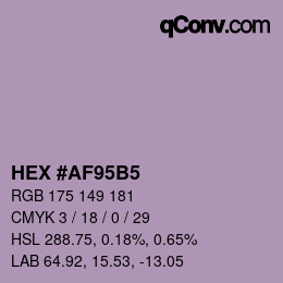 Color code: HEX #AF95B5 | qconv.com