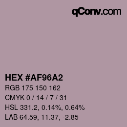 颜色代码: HEX #AF96A2 | qconv.com