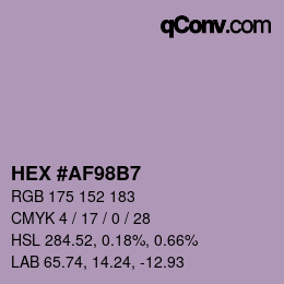 Color code: HEX #AF98B7 | qconv.com