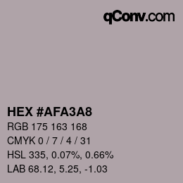 Color code: HEX #AFA3A8 | qconv.com