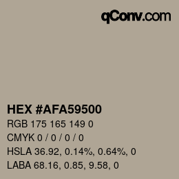 Color code: HEX #AFA59500 | qconv.com