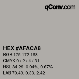 Color code: HEX #AFACA8 | qconv.com