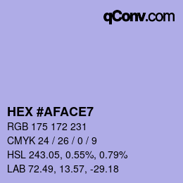 カラーコード: HEX #AFACE7 | qconv.com