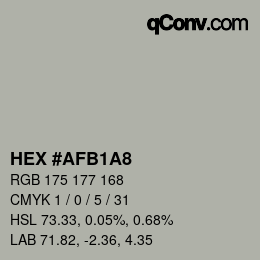 Color code: HEX #AFB1A8 | qconv.com