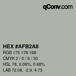 カラーコード: HEX #AFB2A8 | qconv.com