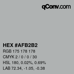 颜色代码: HEX #AFB2B2 | qconv.com