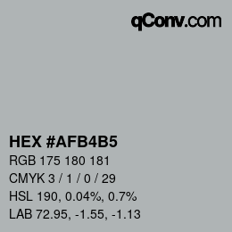 Color code: HEX #AFB4B5 | qconv.com