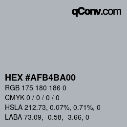 Color code: HEX #AFB4BA00 | qconv.com