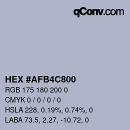 Color code: HEX #AFB4C800 | qconv.com