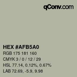 Color code: HEX #AFB5A0 | qconv.com