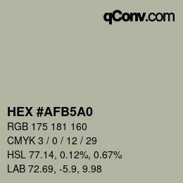 カラーコード: HEX #AFB5A0 | qconv.com