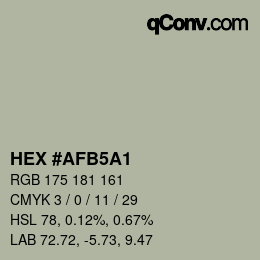 カラーコード: HEX #AFB5A1 | qconv.com