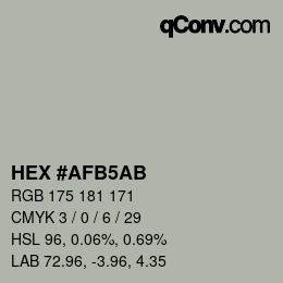 Código de color: HEX #AFB5AB | qconv.com