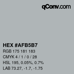Color code: HEX #AFB5B7 | qconv.com