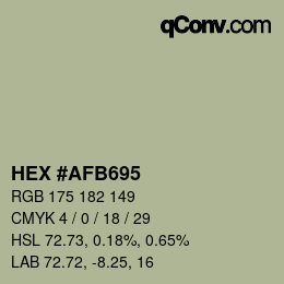 Color code: HEX #AFB695 | qconv.com