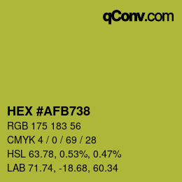 カラーコード: HEX #AFB738 | qconv.com