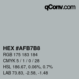 颜色代码: HEX #AFB7B8 | qconv.com