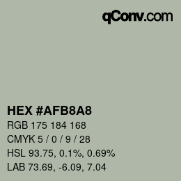 カラーコード: HEX #AFB8A8 | qconv.com
