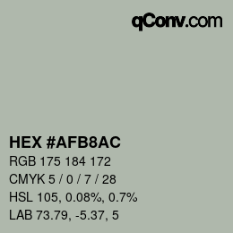 Color code: HEX #AFB8AC | qconv.com