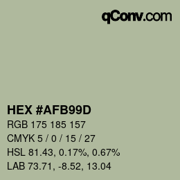 Color code: HEX #AFB99D | qconv.com